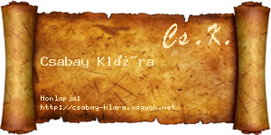 Csabay Klára névjegykártya