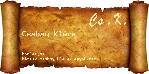 Csabay Klára névjegykártya
